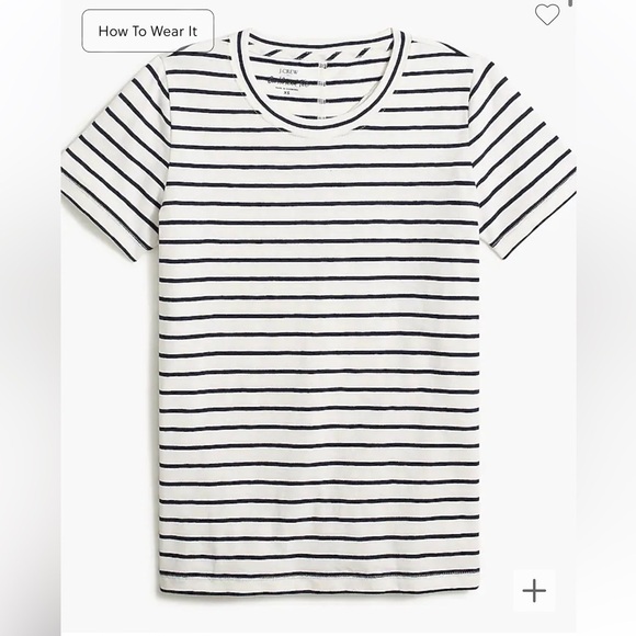 J crew Striped girlfriend crewneck tee - Picture 2 of 3